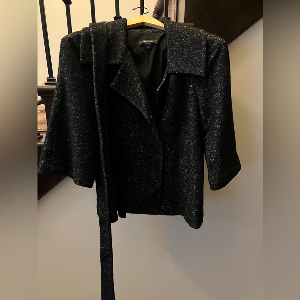 Black belted blazer